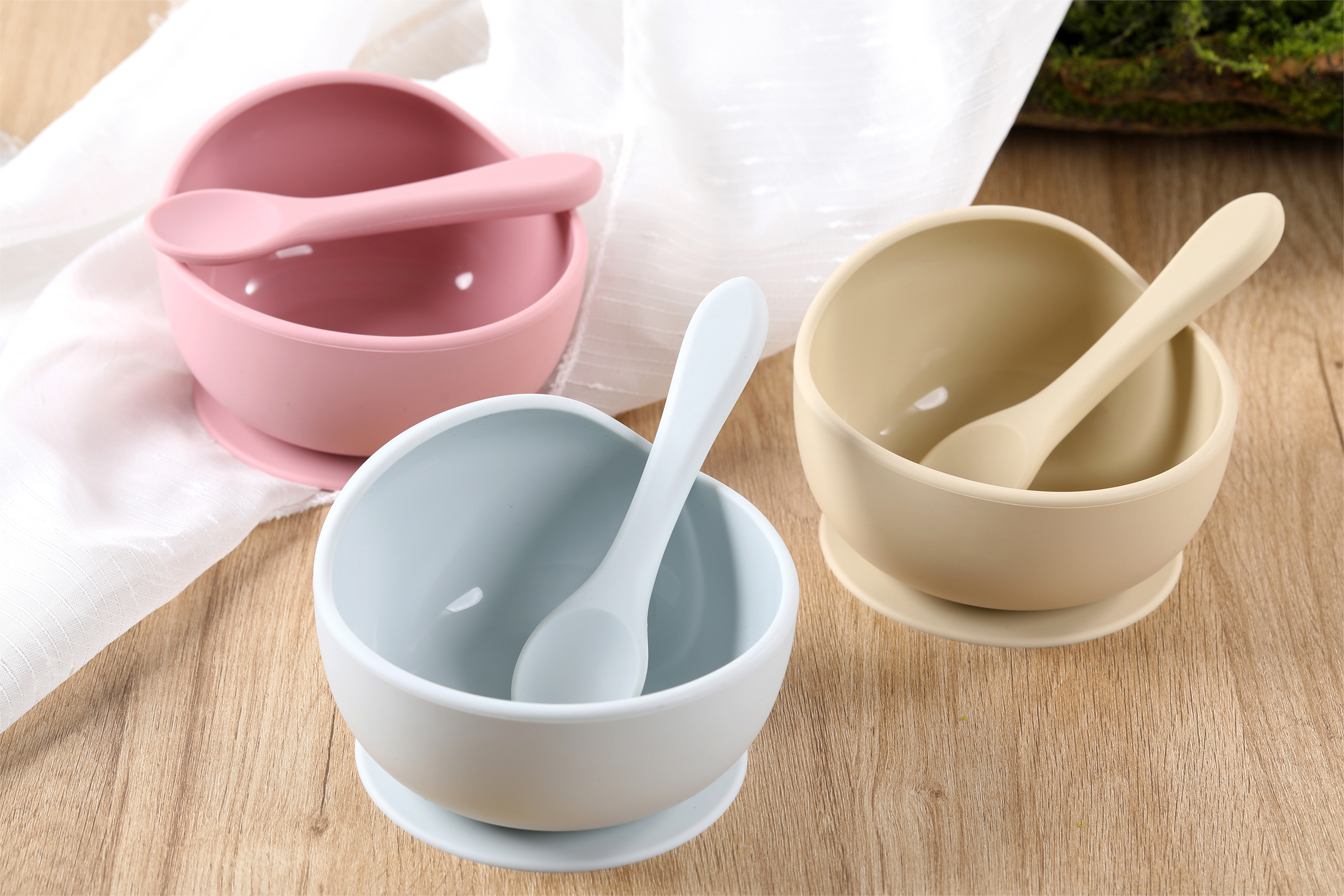 硅胶儿童吸盘碗勺